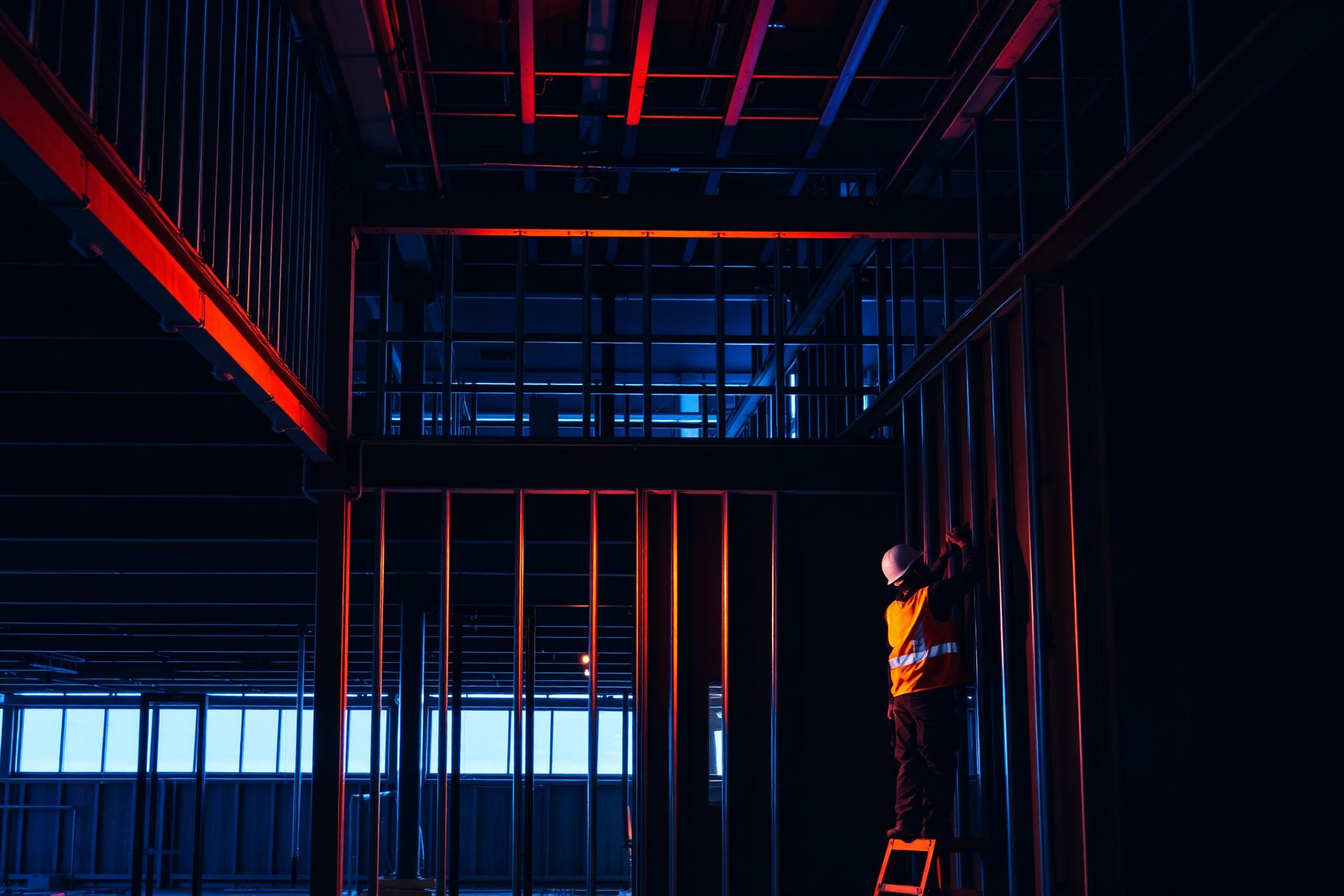 Commercial construction interior framing